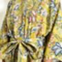 Wrap Kimono In Lime Grove Block Print, thumbnail 4 of 6
