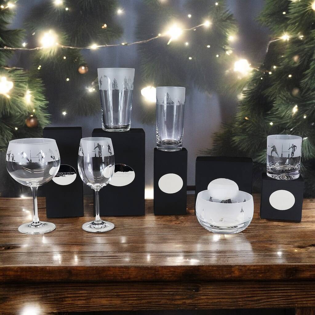 Sports Themed Glasses / Various Sports And Glass Types, 1 of 11