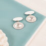 Albemarle Sterling Silver Oval Cufflinks, thumbnail 1 of 5
