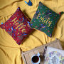 Personalised Cotton Floral Cushion, Cotton Anniversary Gift, thumbnail 6 of 7