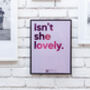 Music Lyric Print That Plays 'Isnt She Lovely', thumbnail 1 of 6