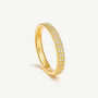 Stacking Ring Band With Cubic Zirconia In 18k Gold, thumbnail 6 of 6