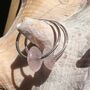 Rose Quartz Hoop Earrings, thumbnail 3 of 7