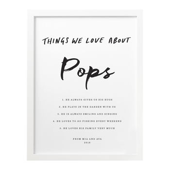Personalised Things I Love About Grandad Print, 2 of 2