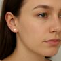 Sterling Silver Tiny Flat Disc Stud Earrings, thumbnail 1 of 3
