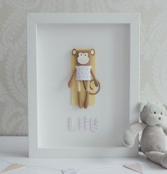 Personalised Framed 3D Paper Monkey, 2 of 5