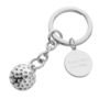 Sterling Silver Golf Ball Key Ring, thumbnail 1 of 4