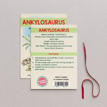 Wooden Ankylosaurus Dinosaur Christmas Tree Decoration, 2 of 3