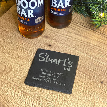 Personalised Square Slate Coaster For Any Occasion, 3 of 3