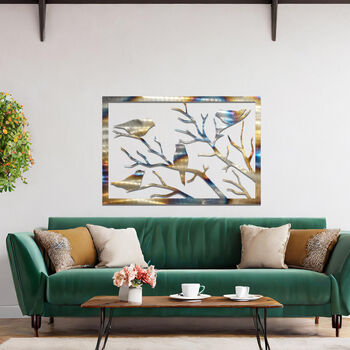 Contemporary Metal Bird Silhouette Wall Decor For Modern Homes, 4 of 11