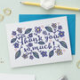 Floral Thank You So Much Card, thumbnail 3 of 3