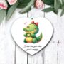 Personalised Cute Crocodile Love Heart Hand, thumbnail 1 of 2