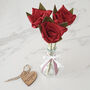 Handmade Personalised 12th Anniversary Silk Roses Vase, thumbnail 3 of 3