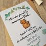 Woodland Pregnancy And Baby Announcement Postcard, thumbnail 4 of 8