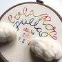 Personalised New Baby Rainbow And Cloud Embroidery Hoop, thumbnail 2 of 5