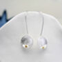 Sterling Silver Lilypad Drop Earrings, thumbnail 1 of 5