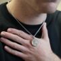 Silver St Michael Pendant Necklace Chain For Men, thumbnail 3 of 8