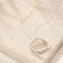 Personalised Infinity Double Hoop Necklace, thumbnail 5 of 9