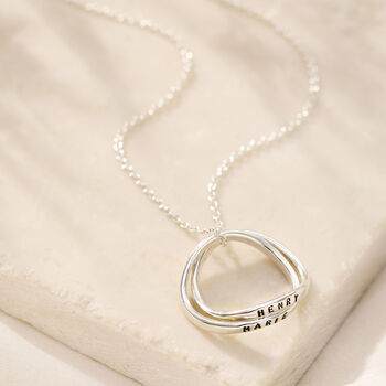 Personalised Infinity Double Hoop Necklace, 5 of 9