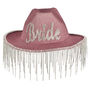 Pink Glitter Bride Cowgirl Hat, thumbnail 2 of 2