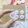 Love Themed Badges, Pack Of Four, thumbnail 11 of 12