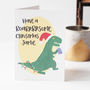 Personalised Roarsome Dinosaur Christmas Card For Kids, thumbnail 4 of 6