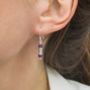 Amethyst Sterling Silver Drop Earrings, thumbnail 4 of 9