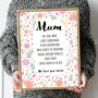 October Birthday Cosmos Birth Flower Affirmations Gift For Mum Print, thumbnail 6 of 8