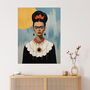 Trendy Frida Artists Painted Portrait Wall Art Print, thumbnail 1 of 6