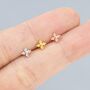 Extra Tiny Dotted Cluster Stud Earrings, thumbnail 3 of 12