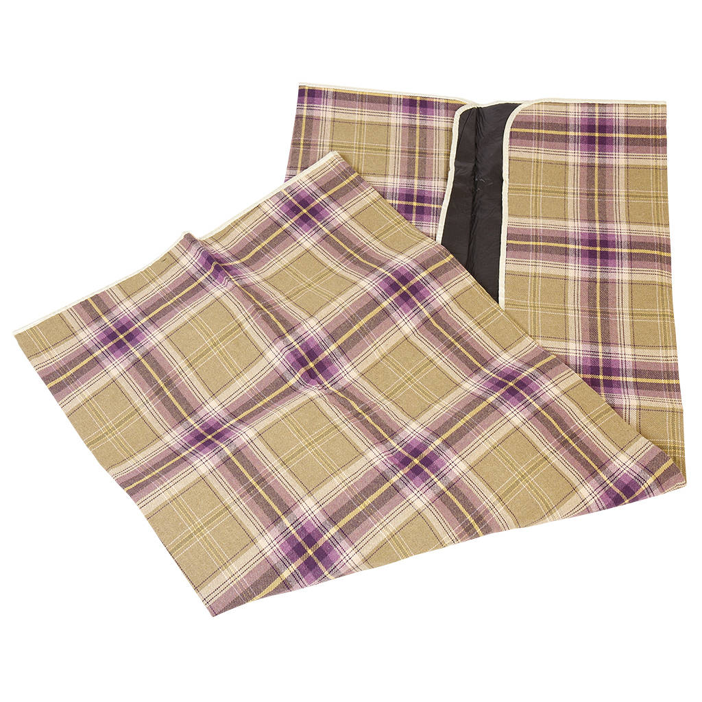 deluxe purple tartan picnic rug by dibor