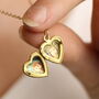 Tiny Small Heart Miniature Personalised Locket Necklace, thumbnail 7 of 12