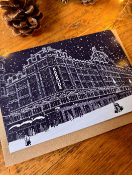 London Christmas Cards Illustrated Festive Pack Of Five, 9 of 9