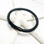 Braided Cowhide And Stainless Steel Bracelet Gift For Him, thumbnail 2 of 11
