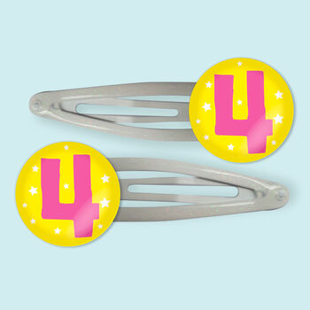 4th Birthday Hair Clips, 2 of 2