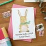Personalised New Baby Rabbit Card, thumbnail 1 of 6