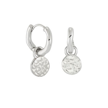 Sun Charm Huggie Hoops In Gold Colour Finish With Removable Charms, 6 of 9