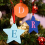 Personalised Colour Block Initial Christmas Decoration, thumbnail 1 of 12