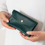 Teal Leather Popper Purse, thumbnail 1 of 5