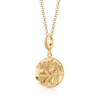 18ct Gold Aquarius Zodiac Charm Necklace, 2 of 6