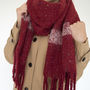 Embroidered Women's Winter Blanket Scarf, thumbnail 1 of 3