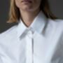 Claudette White Organic Cotton Shirt, thumbnail 3 of 5
