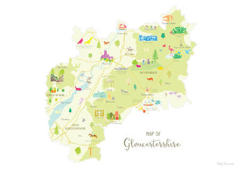 Map Of Gloucestershire, 7 of 8
