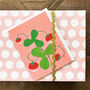 Mini Gold Foiled Strawberry Thank You Card, thumbnail 1 of 3