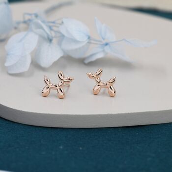Sterling Silver Balloon Dog Stud Earrings, 6 of 12