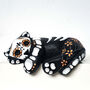 Day Of The Dead Tiger Cub With Orange And Gold Flowers, thumbnail 1 of 7