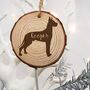 Personalised Dog Silhouette Christmas Tree Decoration, thumbnail 3 of 8