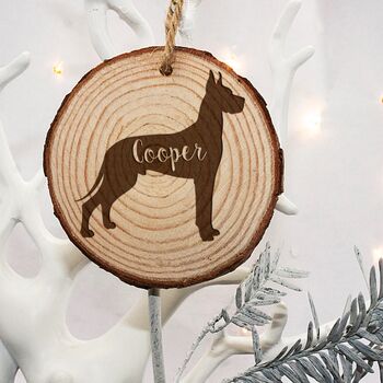 Personalised Dog Silhouette Christmas Tree Decoration, 3 of 8