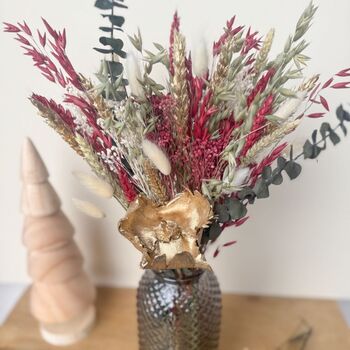 Christmas Dried Flowers With Vase, 4 of 4