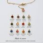 Bridesmaid Gift, Heart Birthstone Bracelet With Custom Card, thumbnail 5 of 11